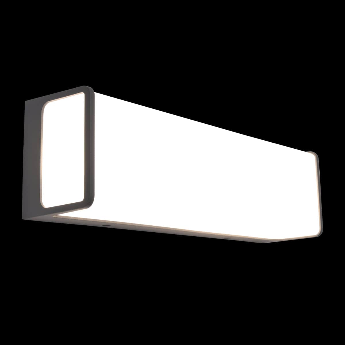Bricocenter TELIN ALUMINUM ANTHRACITE WALL SCONCE 35X8X10CM LED 34W NATURAL LIGHT IP44