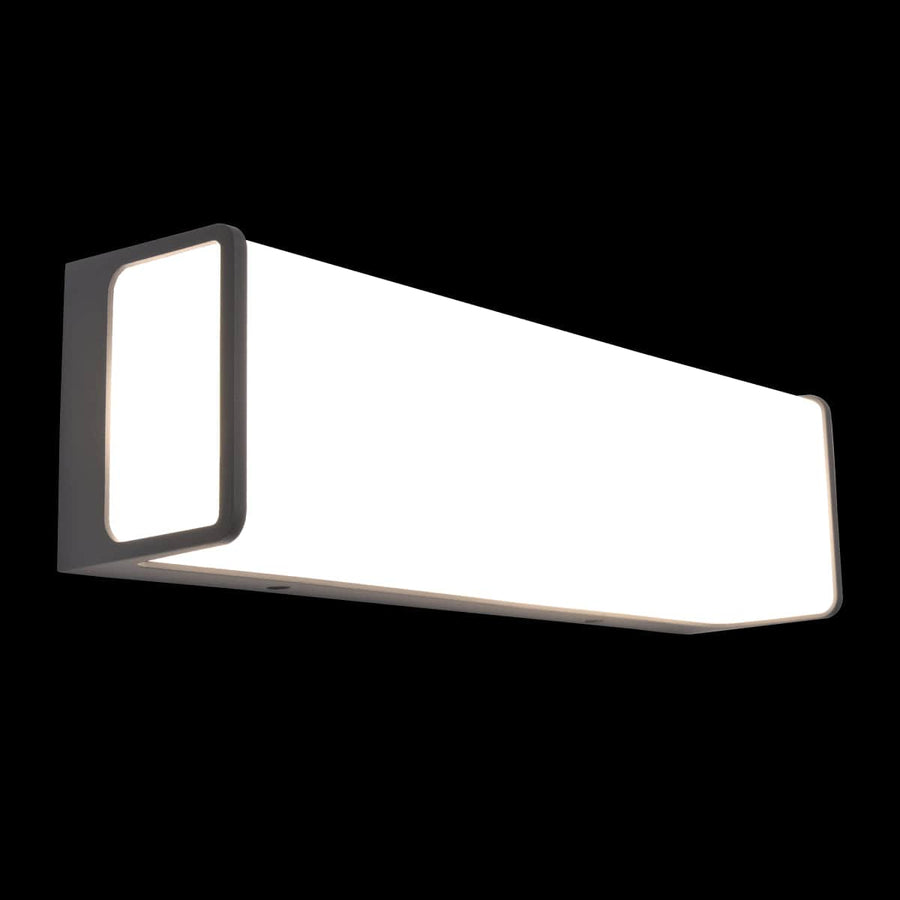 Bricocenter TELIN ALUMINUM ANTHRACITE WALL SCONCE 35X8X10CM LED 34W NATURAL LIGHT IP44