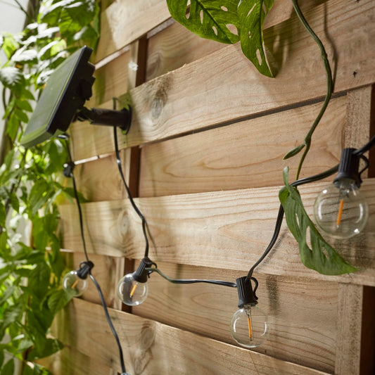 SOLAR GARLAND ELAO BLACK 8MT LED 12W WARM LIGHT IP44