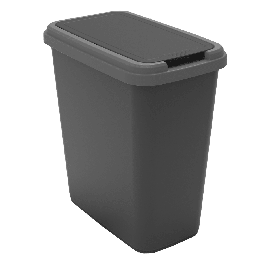 DUSTBIN GARBAGE CAN 25L- DELINIA - SWING BLACK - PLASTIC