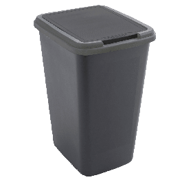 50Lt- DELINIA DUSTBIN - SWING BLACK - PLASTIC