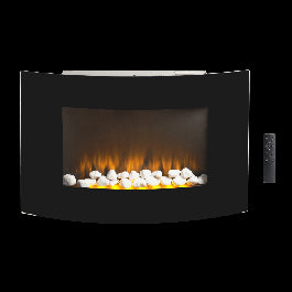 WALL MOUNTED ELECTRIC FIREPLACE FONT 4 2 POWER 1/2 KW WITH 24H TIMER