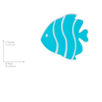 5 BLUE FISH NON-SLIP STICKERS