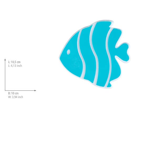 5 BLUE FISH NON-SLIP STICKERS