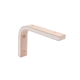 SET 2 SIDING RAILS D10xH15CM LOADING 15KG IN NATURAL WOOD