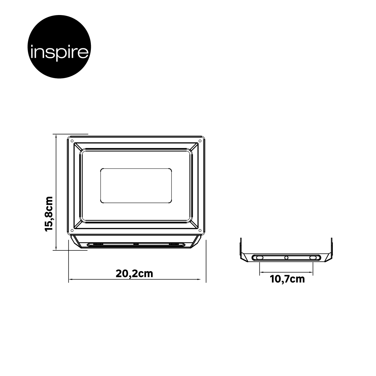 YONKERS PROJECTOR ALUMINIUM GREY 16.3X6.7 CM LED 50W NATURAL LIGHT IP65