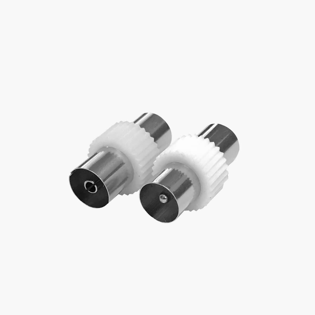 2 TV ADAPTER REDUCERS 9.52 MM MALE/9 MM FEMALE - 9.52 MM MALE/9 MM MALE