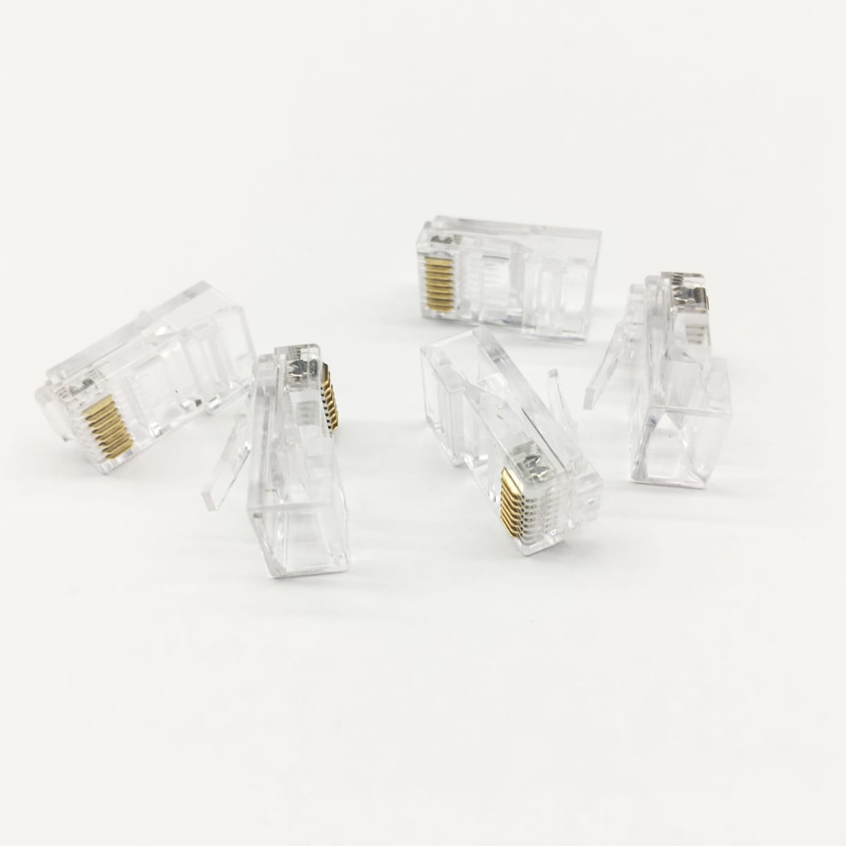 5 RJ45 CAT5 CRIMP CONNECTORS