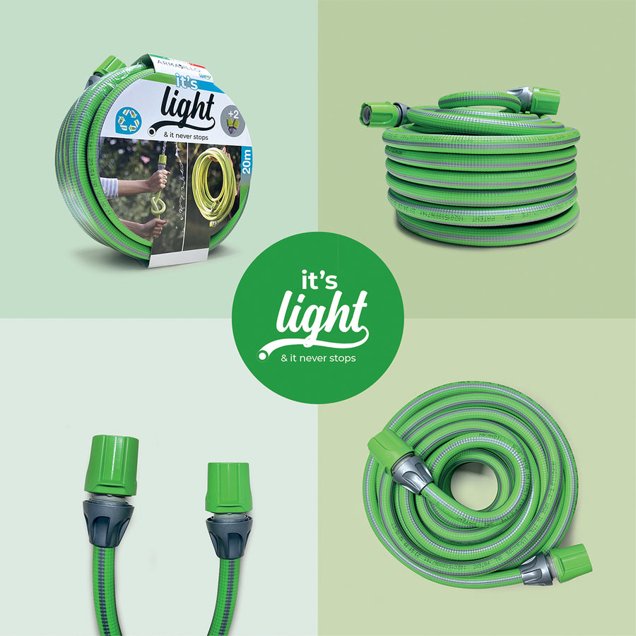 ARMADILLO HOSE KIT 20MT. 5/8'' SUPERLIGHT WITH QUICK COUPLINGS