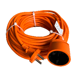 GARDEN EXTENSION CABLE 20 M ORANGE SCHUKO PLUG AND SOCKET