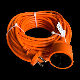 GARDEN EXTENSION CABLE 20 M ORANGE SCHUKO PLUG AND SOCKET