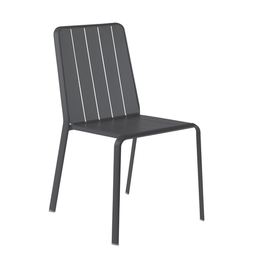 Naterial Idaho full aluminium dining chair in anthracite