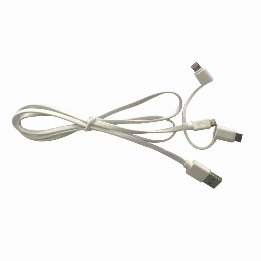 Bricocenter 1MT MICRO USB / A TYPE USB CABLE + LIGHTNING + C TYPE USB ADAPTER