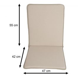 NAVAJO NATERIAL CHAIR CUSHION 97X47X3 BEIGE