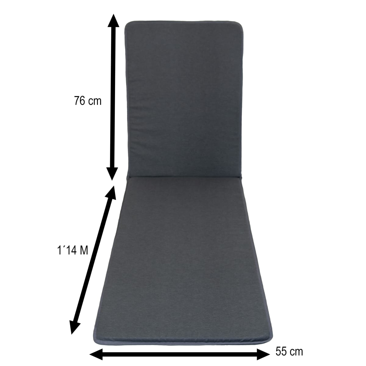 Bricocenter PARIS CRIB CUSHION NATERIAL 190X55X3 ANTHRACITE