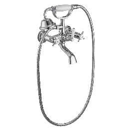 MAUNA BATHROOM TAP WITH HAND SHOWER CHROME BACK 2 HANDLES