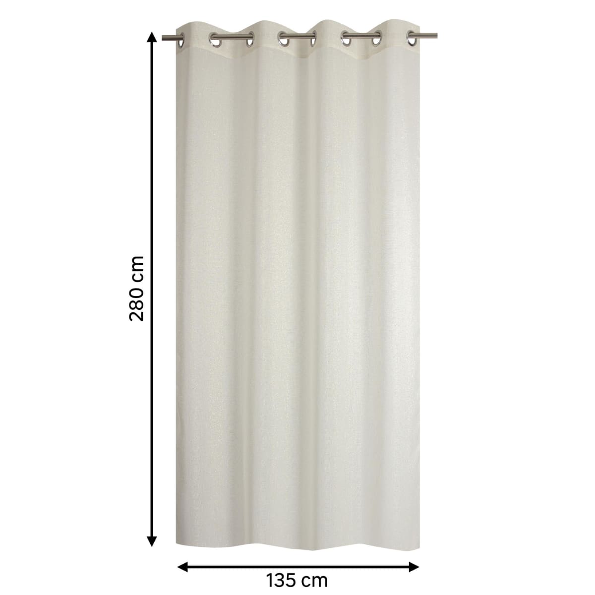 Bricocenter HARLANA CREAM FILTER CURTAIN 140X280 CM WITH EYELETS