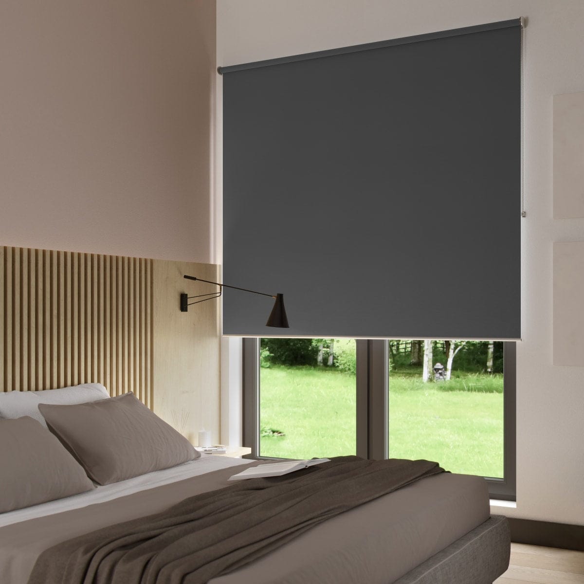 BOSSA ROLLER BLIND DARK GREY 180X250CM