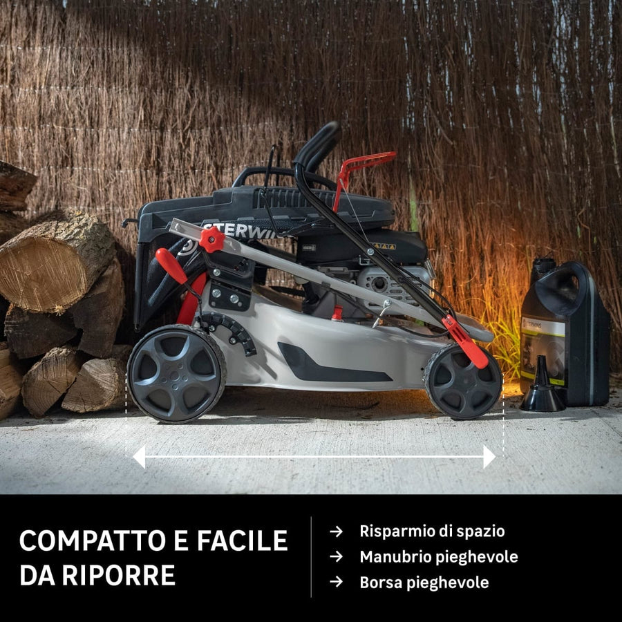 Bricocenter RASAERBA SEMOVENTE A SCOPPIO 132 CC STERWINS MOTORE EURO V TAGLIO 40