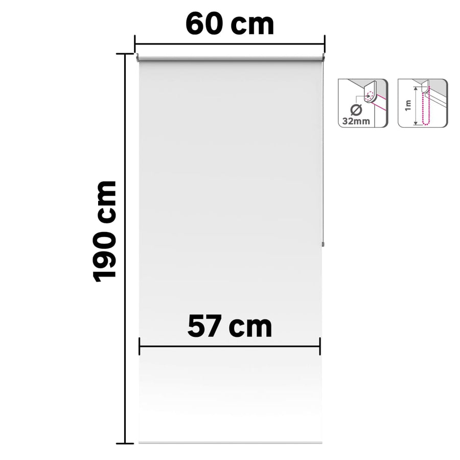 Bricocenter SAMBA WHITE FILTER ROLLER BLIND 60X190CM