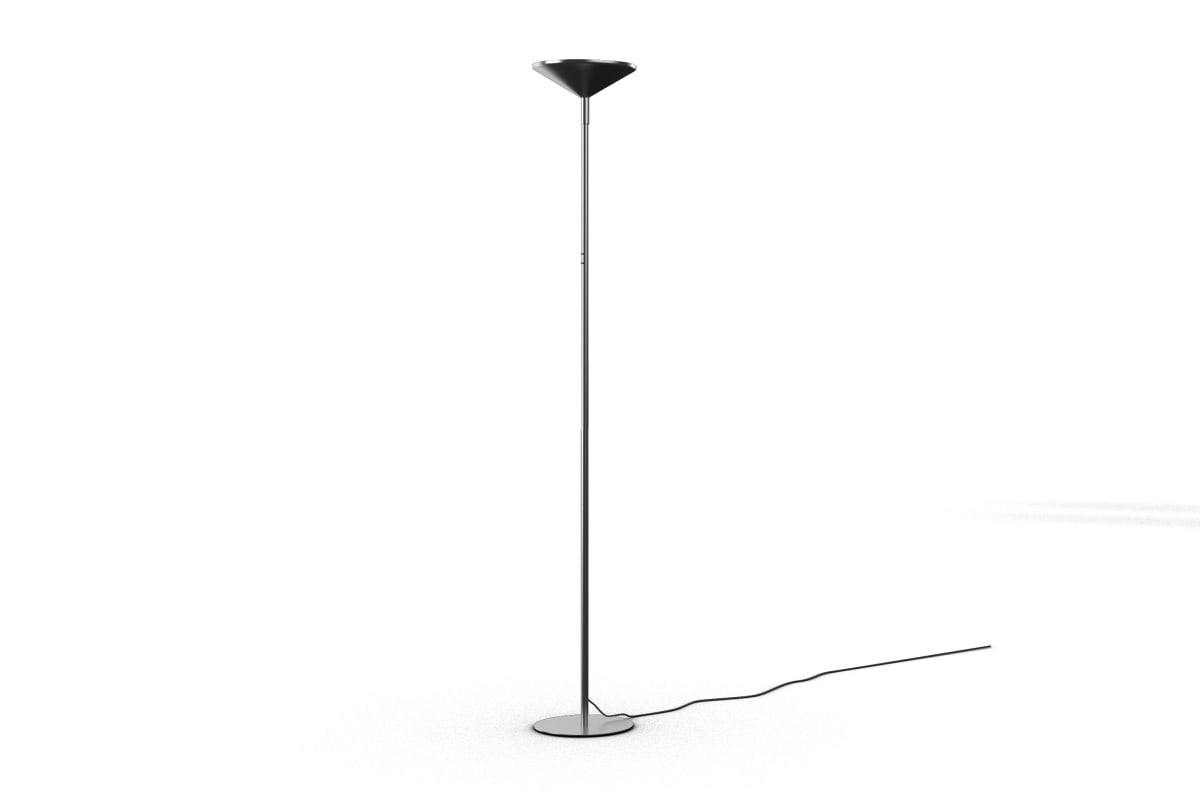 SAUKI SATIN NICKEL FLOOR LAMP H180 CM LED 3700LM CCT DIMMABLE