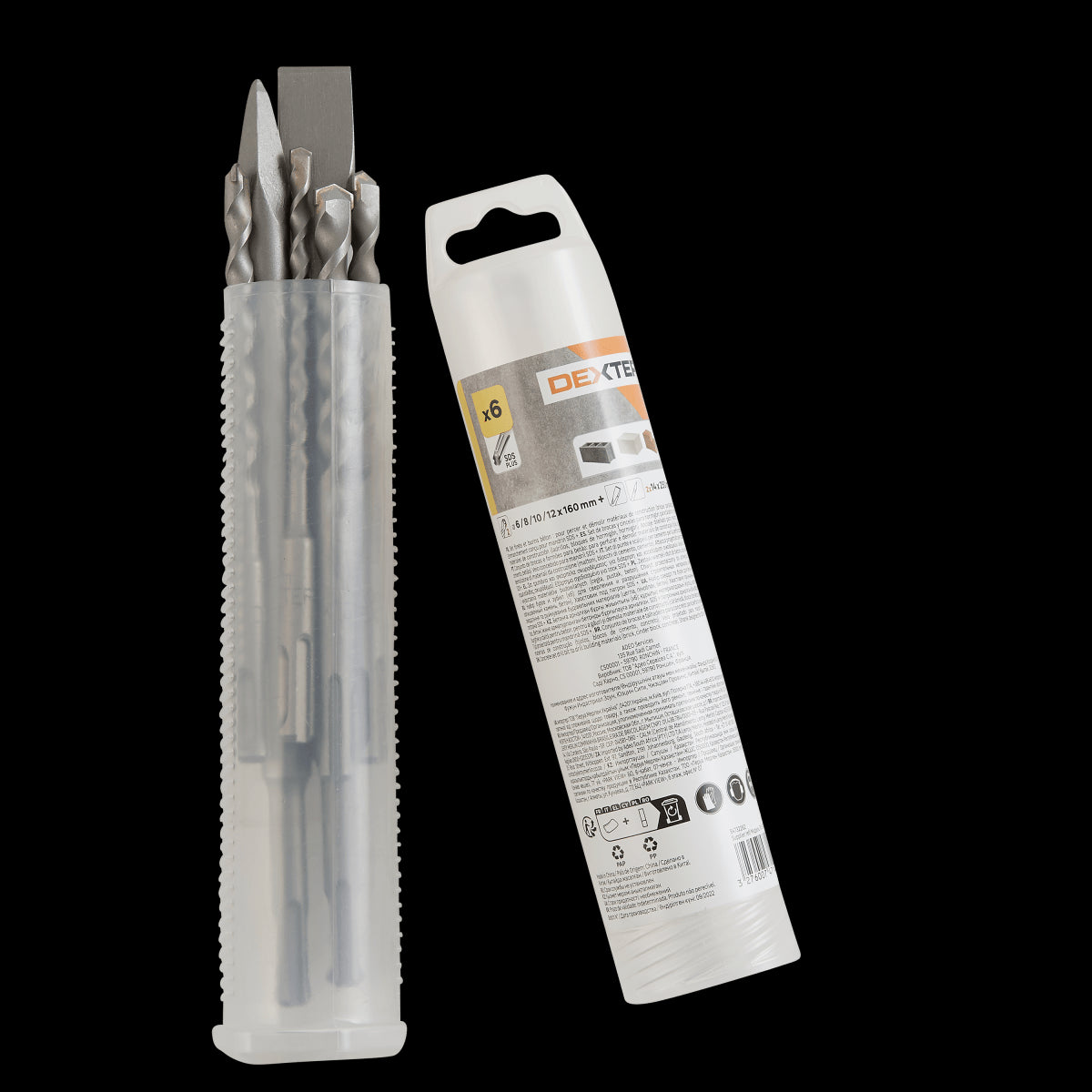 DEXTER CONCRETE DRILL BIT SET, SCAL 6-12MM 6P SDS PLUS CONNECTION