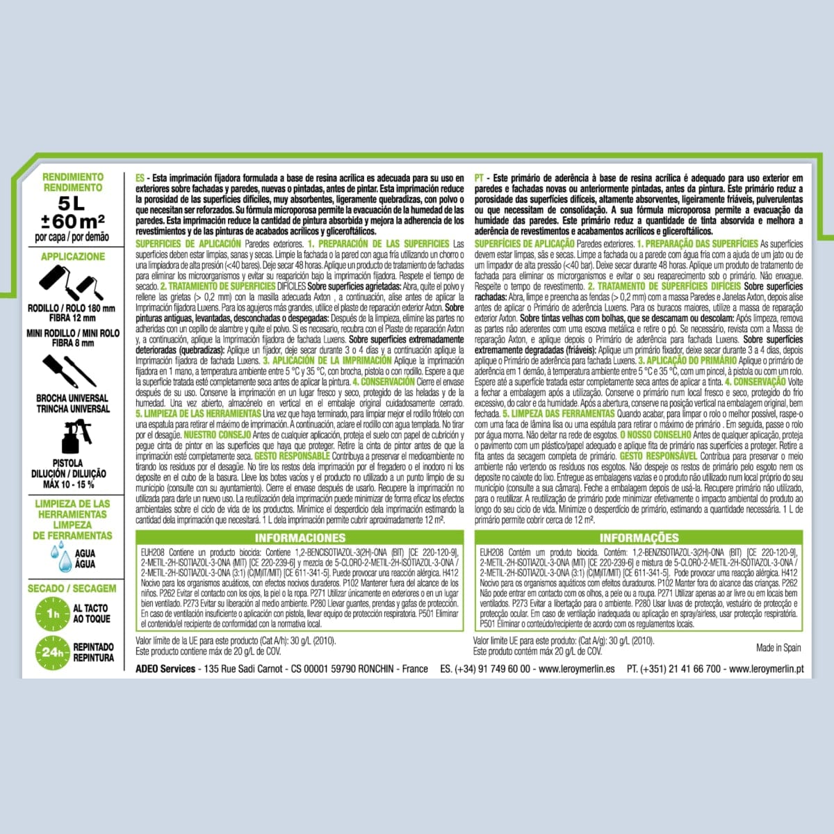 Bricocenter LUXENS OUTDOOR INSULATING FIXATIVE 5LT