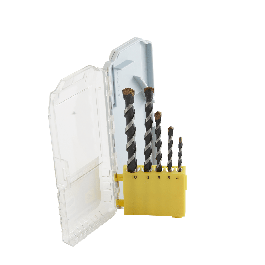 SET OF 5 DEXTER WALL BITS DIAM. 4-5-6-8-10 MM, CYLINDRICAL SHANK