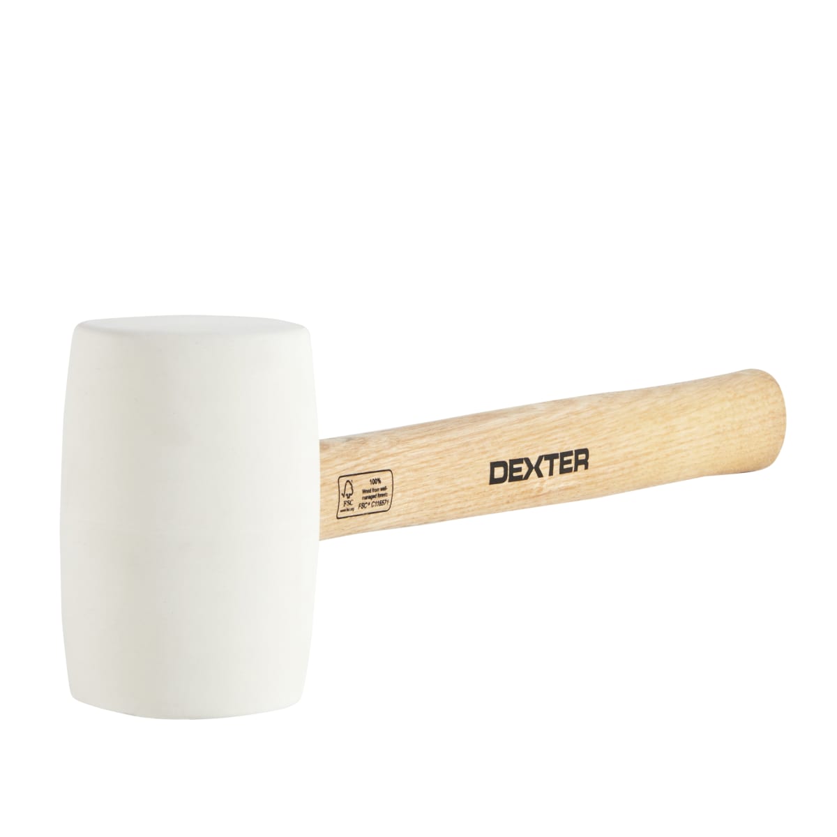 Bricocenter DEXTER WHITE RUBBER MALLET 450 G WOODEN HANDLE