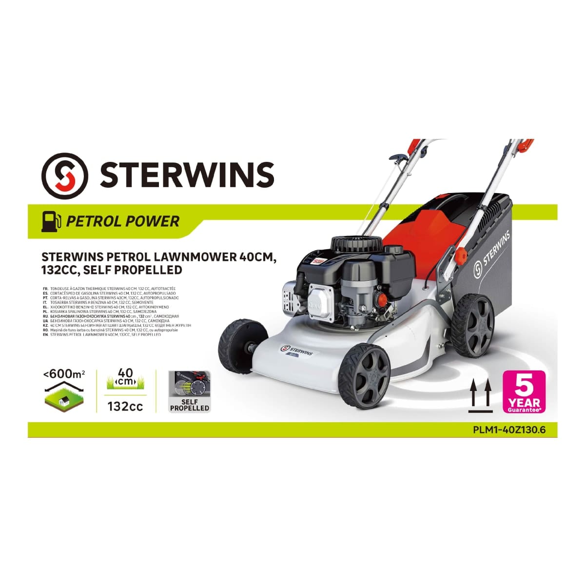 Bricocenter RASAERBA SEMOVENTE A SCOPPIO 132 CC STERWINS MOTORE EURO V TAGLIO 40