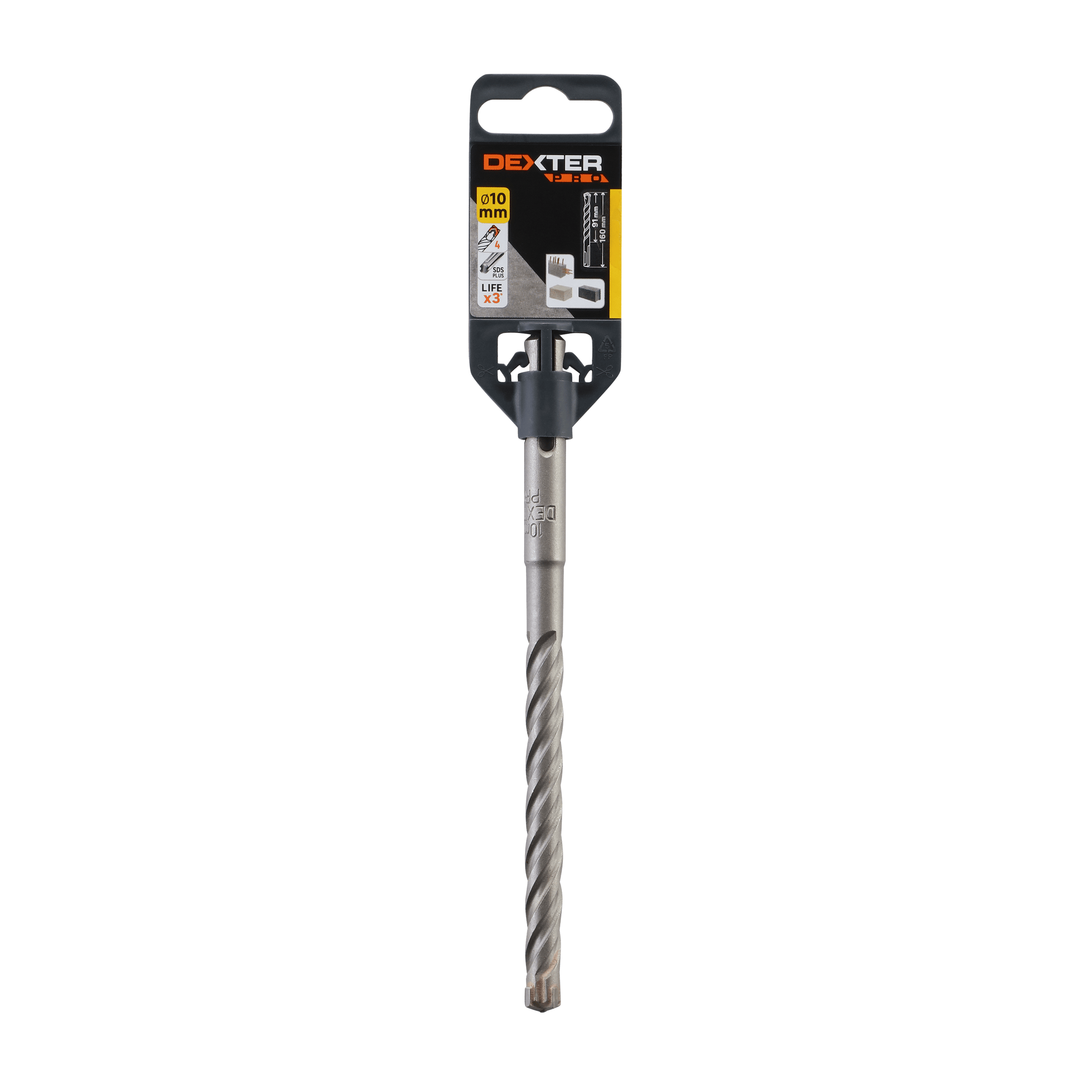 CONCRETE DRILL BIT DEXTER PRO 10X160MM SDS+ CONNECTION