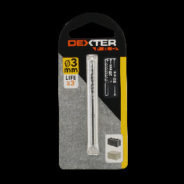 DEXTER PRO CONCRETE DRILL BIT DIAM. 3 MM, LENGTH 60 MM, CYLINDRICAL SHANK