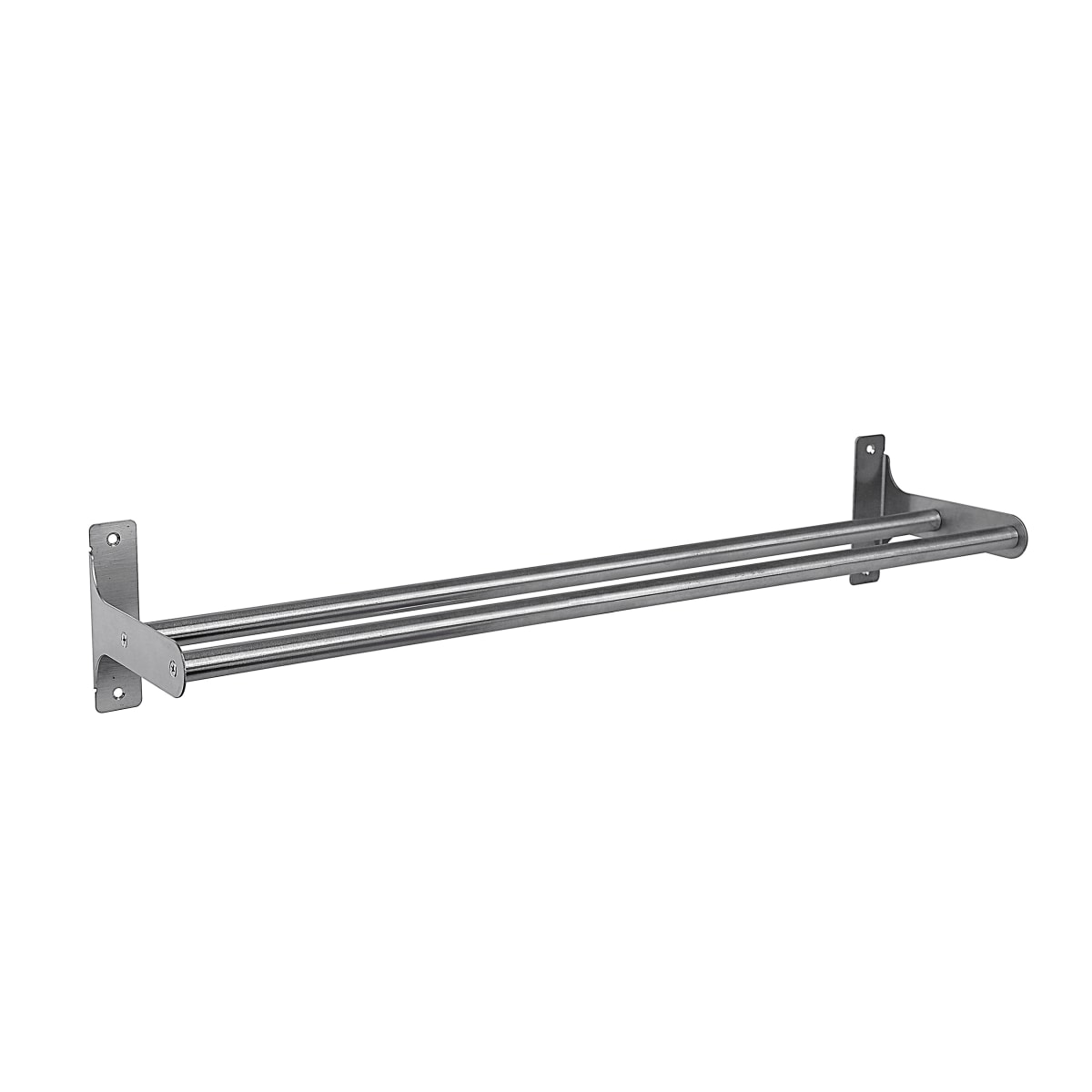 TOWEL RAIL L 60 CM BAR DOUBLE SCREWS LOFT/MIA BRUSHED STEEL