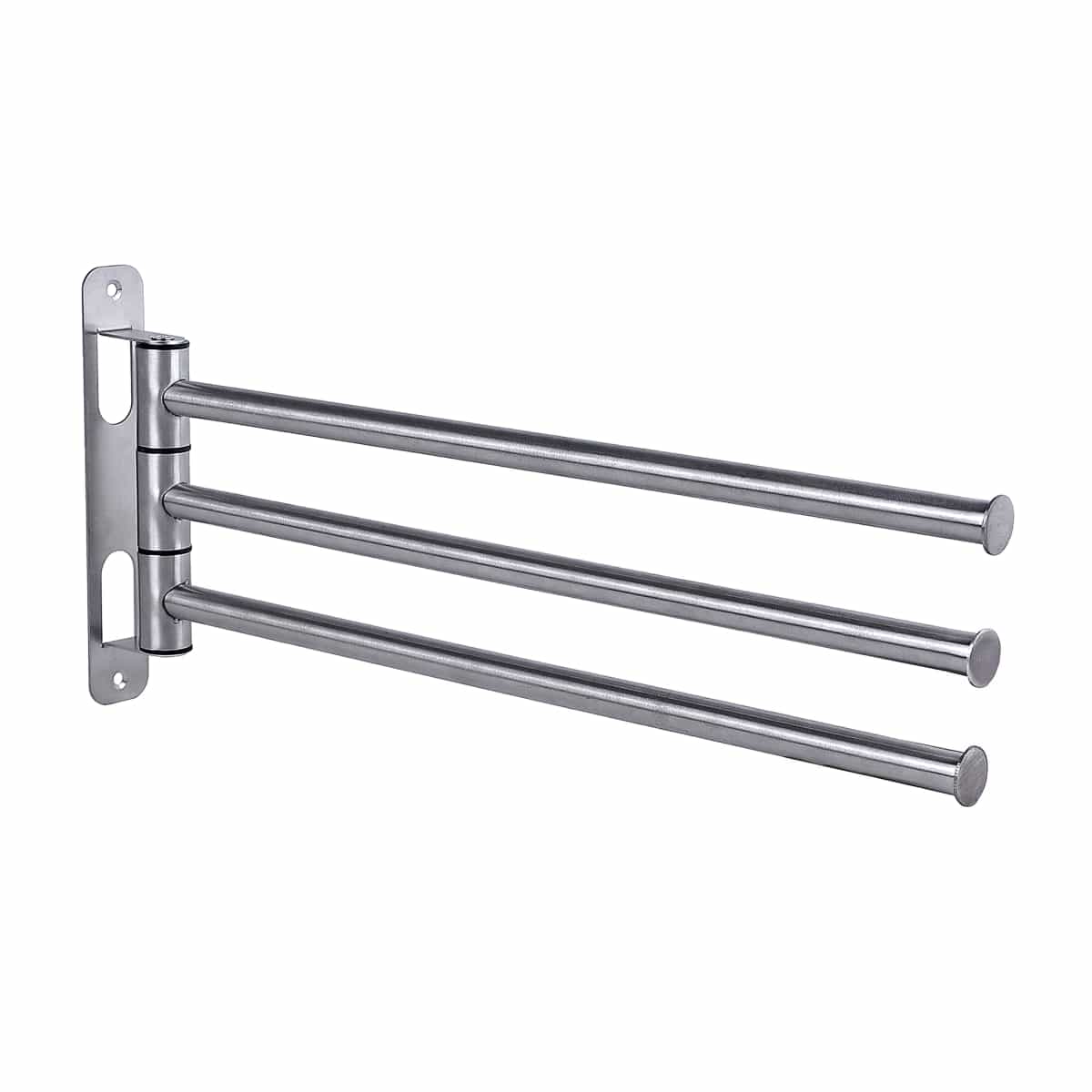 Bricocenter TOWEL HOLDER 3 JOINTS L 40 CM SCREWS LOFT/MIA SATIN STEEL