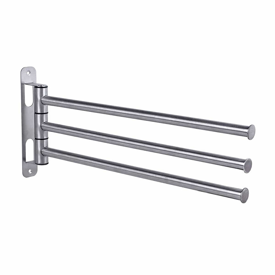 Bricocenter TOWEL HOLDER 3 JOINTS L 40 CM SCREWS LOFT/MIA SATIN STEEL