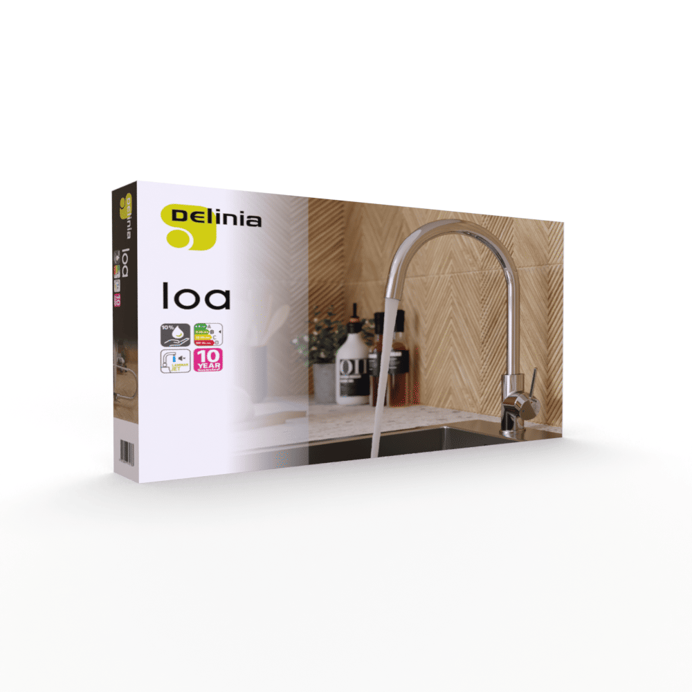 POP/LOA SINK MIXER CHROME HIGH SPOUT