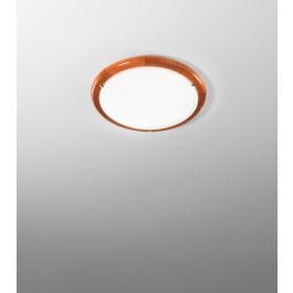 D40 GLASS AND WOOD CEILING LAMP 2XE27=60W