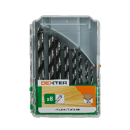 SET 8 DEXTER WOOD DRILL BITS MIXED DIAMETERS