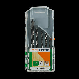 SET 5 DEXTER WOOD DRILL BITS MIXED DIAMETERS