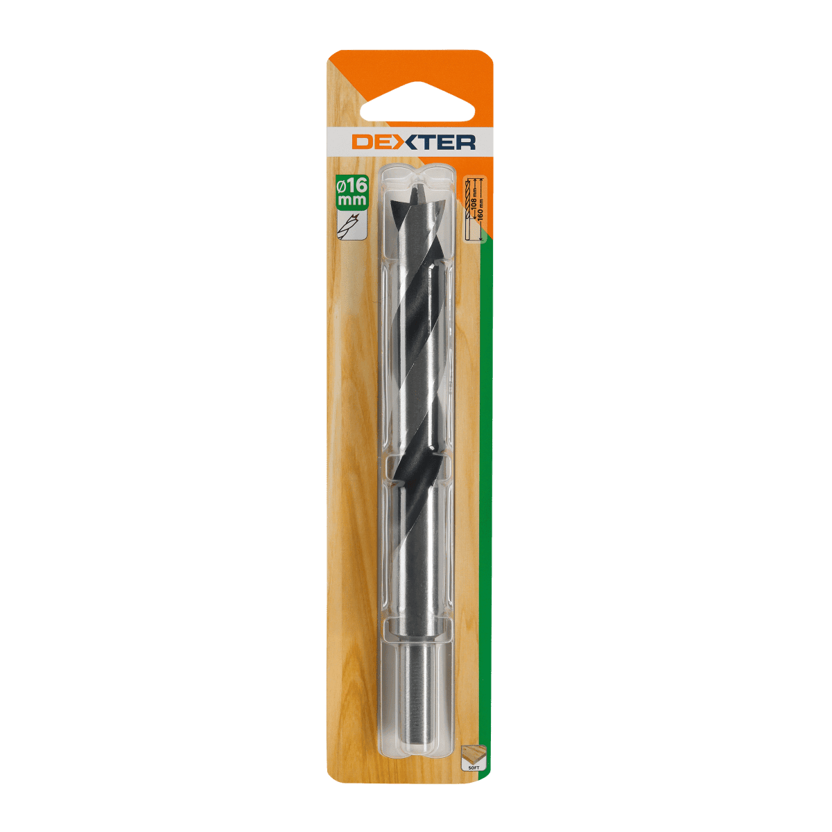 DEXTER WOOD DRILL BIT DIAM 16MM. LONG