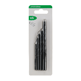 SET 5 DRILL BITS FOR WOOD, MIXED DIAMETERS, CYLINDRICAL SHANK