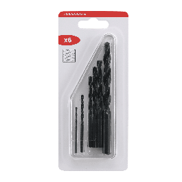 SET 6 METAL DRILL BITS MIXED DIAMETERS.A