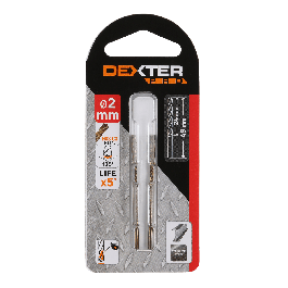 DEXTER PRO METAL DRILL BIT 2X49MM CYLINDRICAL SHANK 2 PIECES
