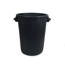 SINGLE INDUSTRIAL DUSTBIN 70LT ( DRUM ) BLACK