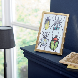 LILA 10X15 CM PVC GOLD FRAME