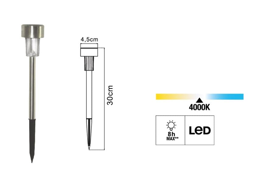 Bricocenter SOLAR PEG TOBAGO D4.5 H37 CM NATURAL LIGHT IP44