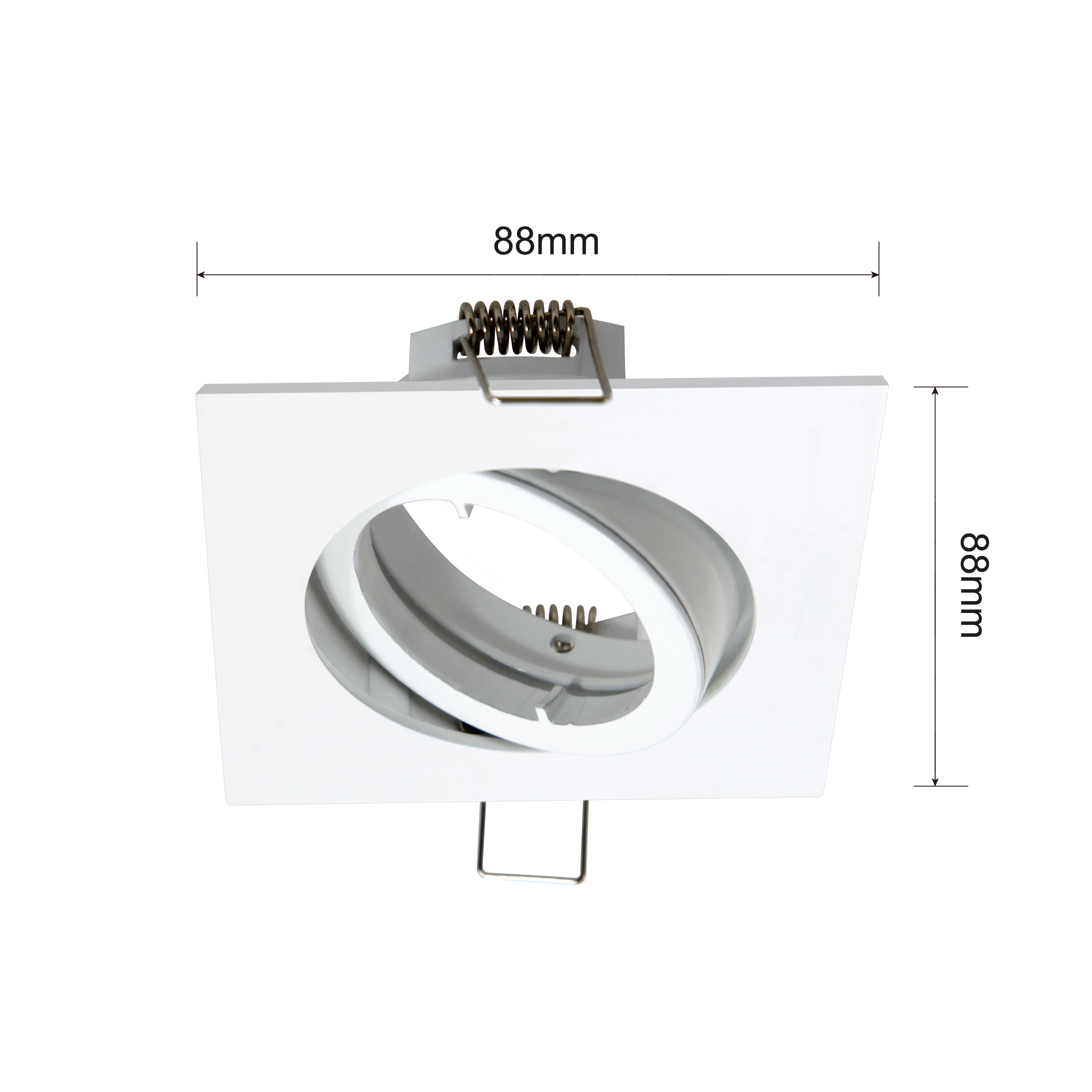 GHIERA PER FARETTO INCASSO BAMA ALLUINIO BIANCO 7.5X7.5CM ORIENTABILE