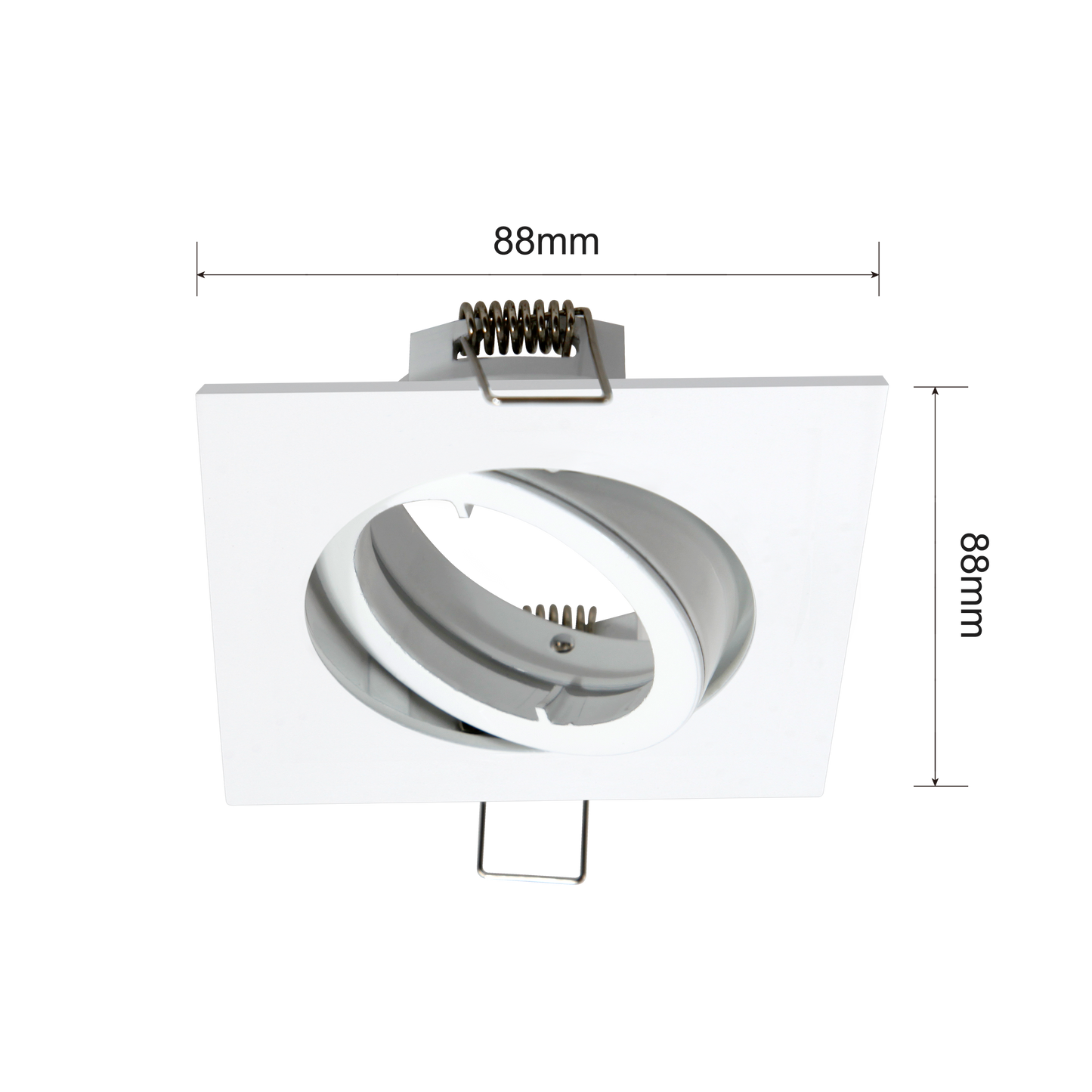 GHIERA PER FARETTO INCASSO BAMA ALLUINIO BIANCO 7.5X7.5CM ORIENTABILE