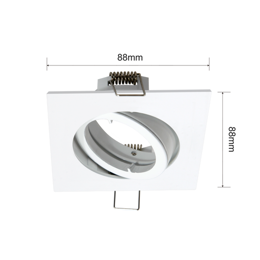 GHIERA PER FARETTO INCASSO BAMA ALLUINIO BIANCO 7.5X7.5CM ORIENTABILE