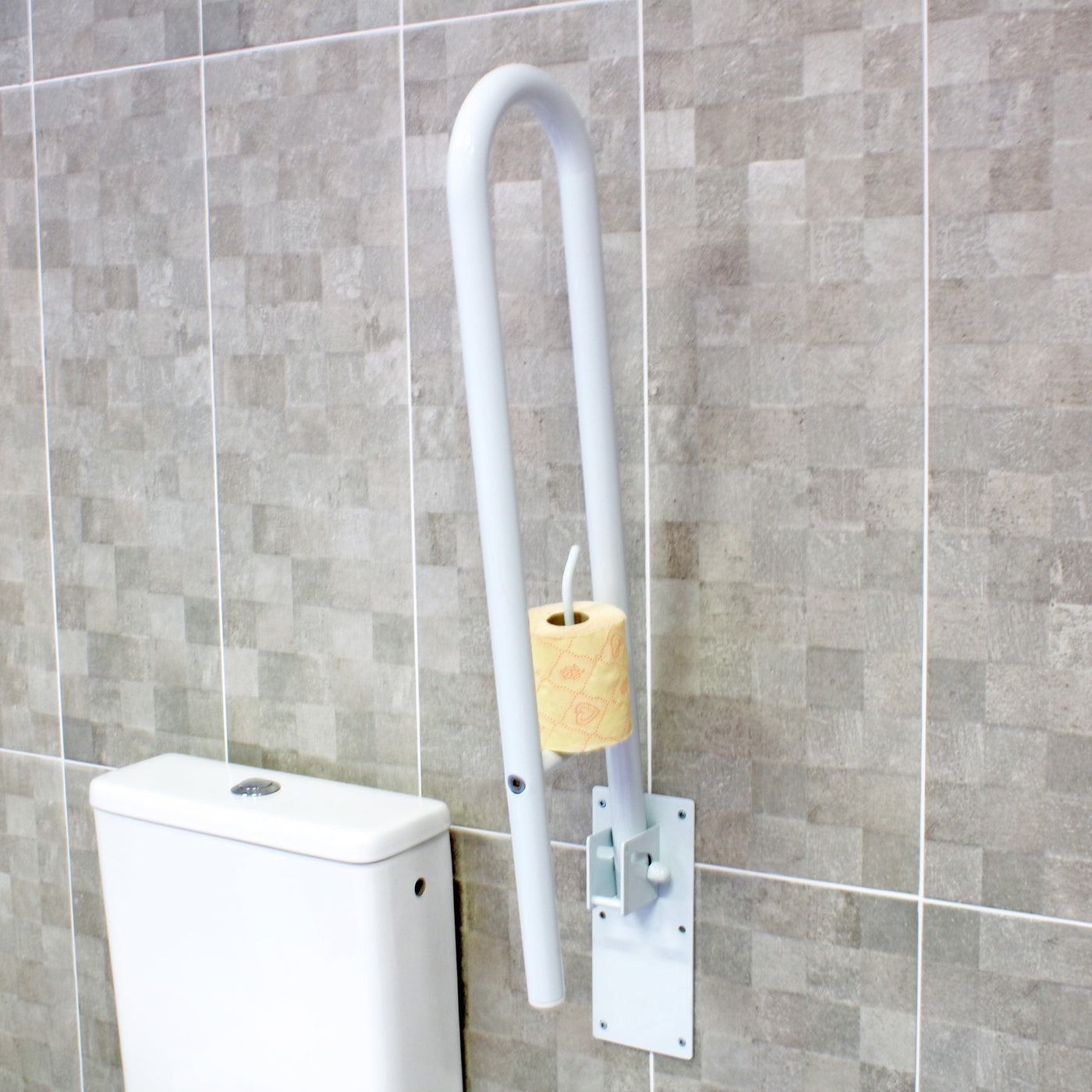 Bricocenter SAFETY BAR SPACE SENSEA WC D 30MM L 73 CM STAINLESS STEEL WHITE 120 KG